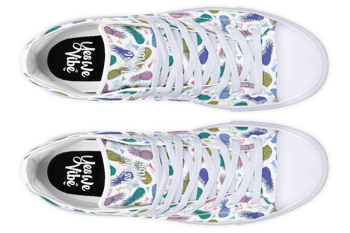 Pineapples And Triangles White