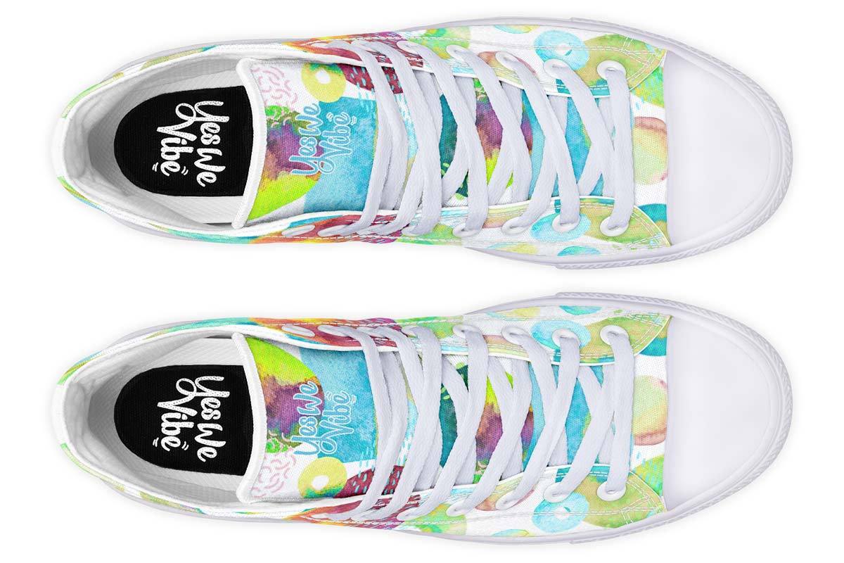 Watercolor Mixed Circles White