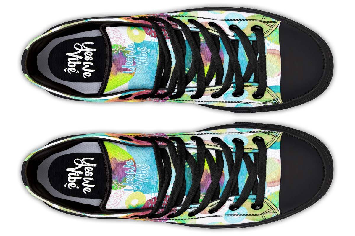 Watercolor Mixed Circles White