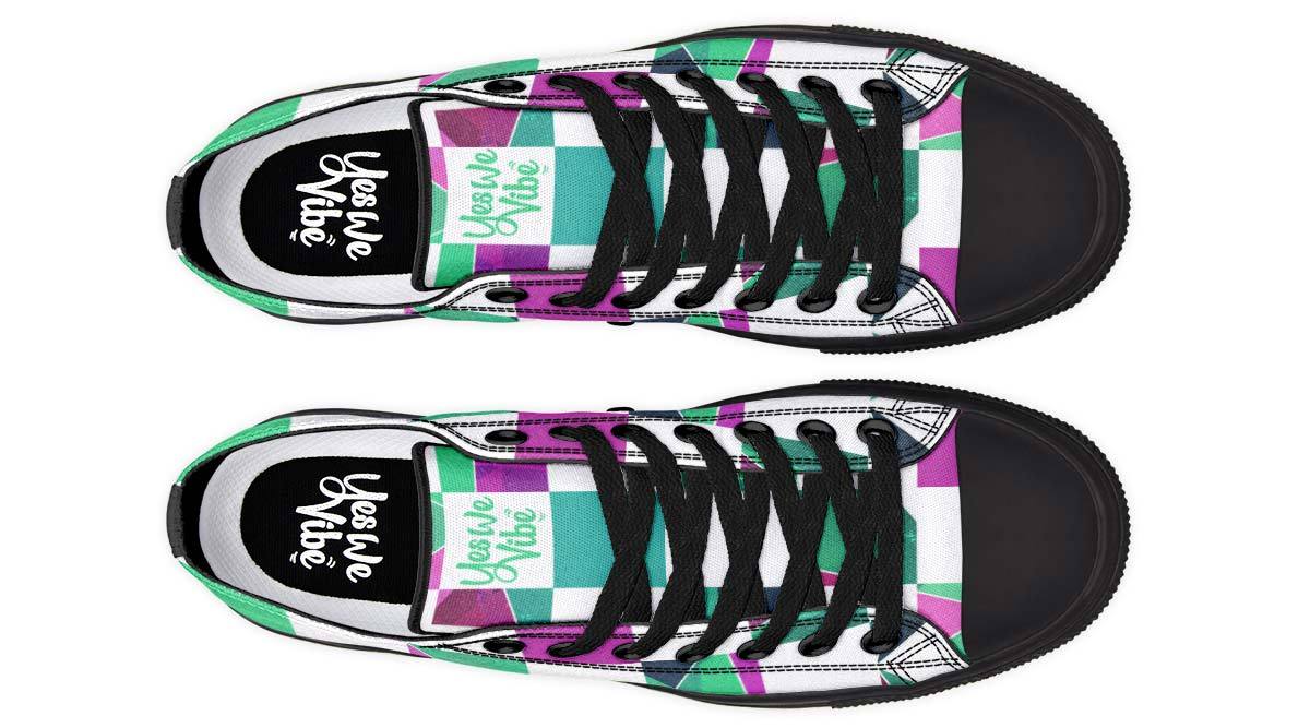 Checkered Mosaic Melon Crystal Green