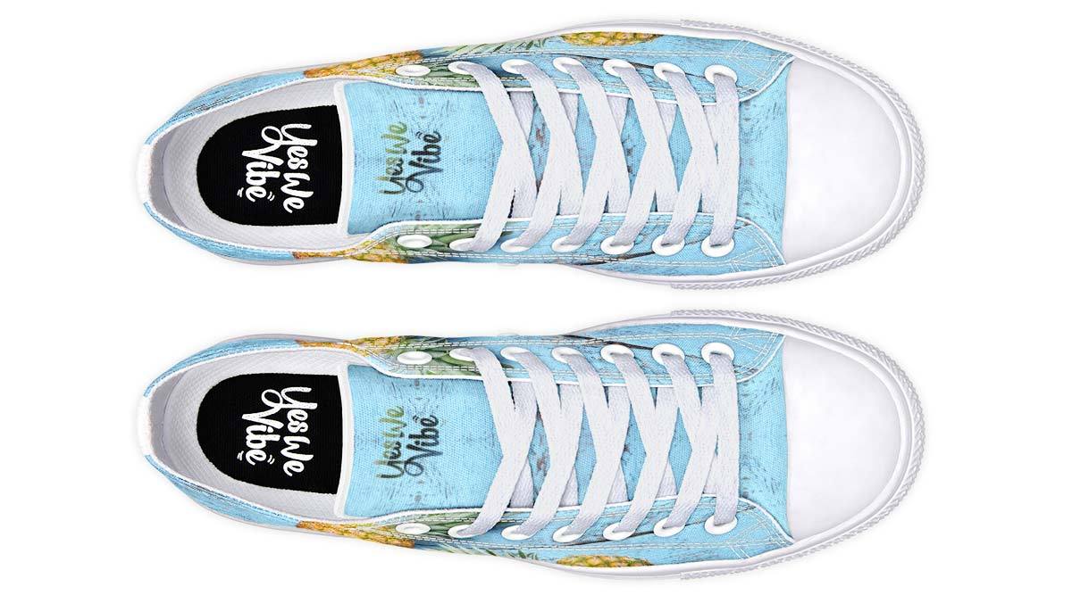 Pineapples Blue Wood