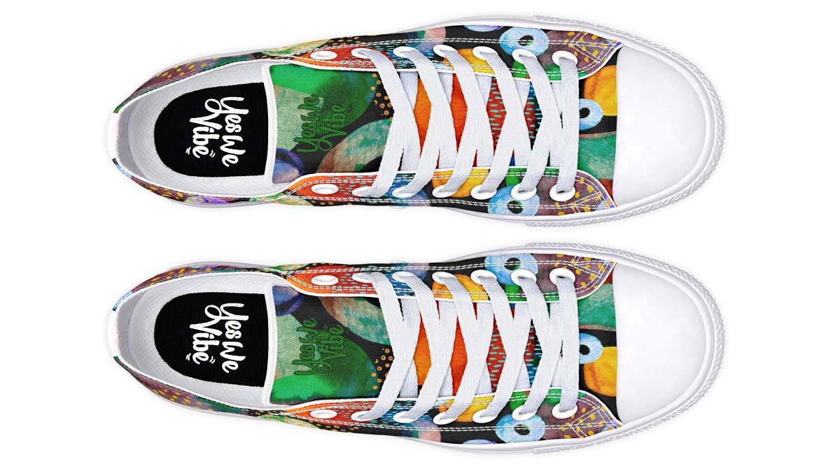 Watercolor Mixed Circles Blk