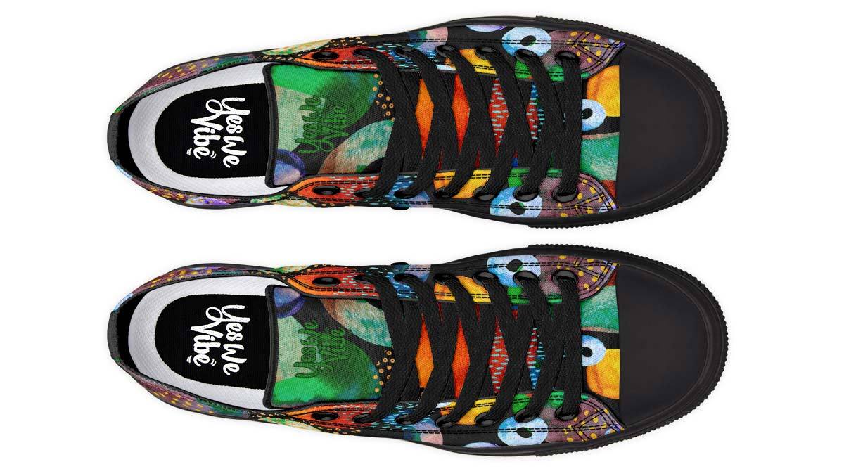 Watercolor Mixed Circles Blk