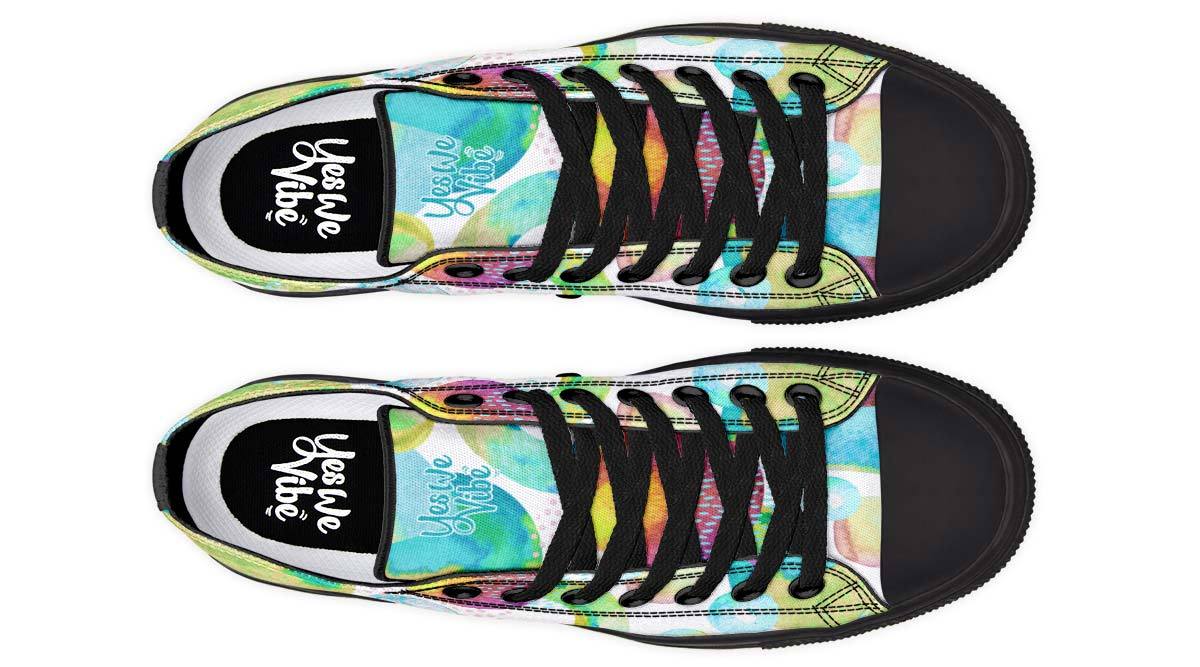 Watercolor Mixed Circles White