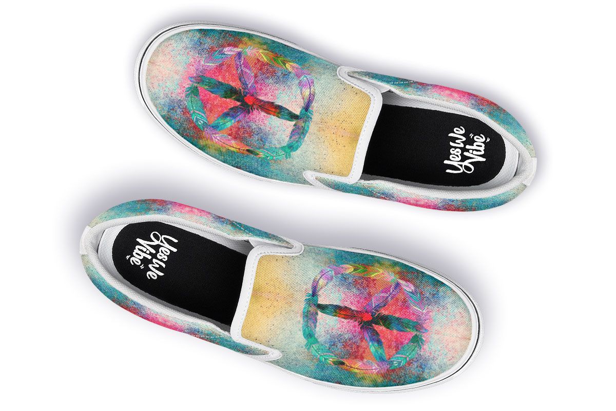 Colorful Paint Peace Feather