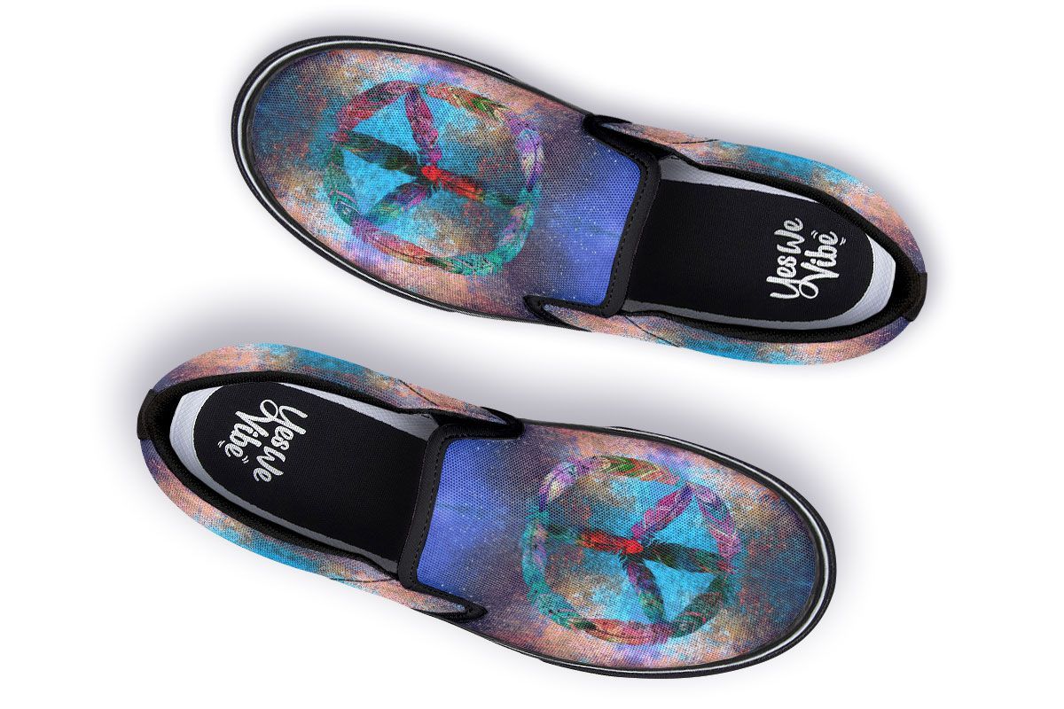 Galaxy Spray Paint Peace Feather