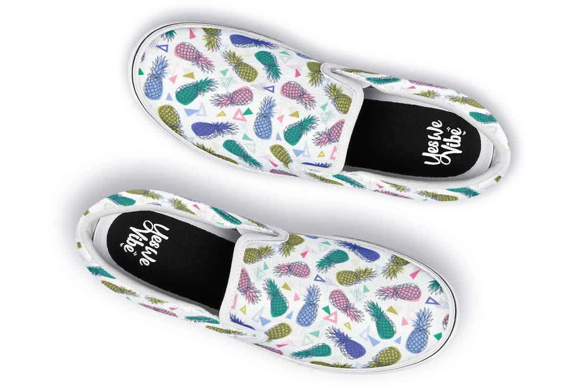 Pineapples And Triangles White