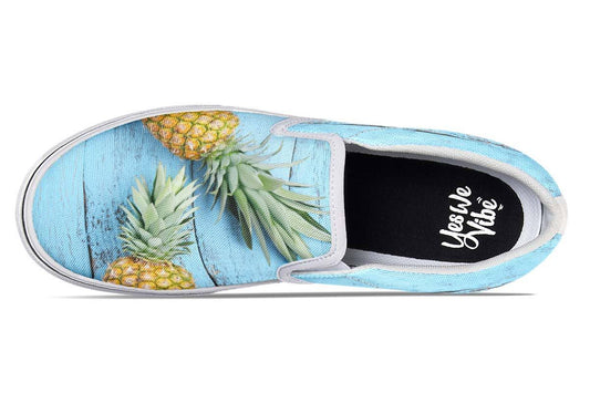 Pineapples Blue Wood