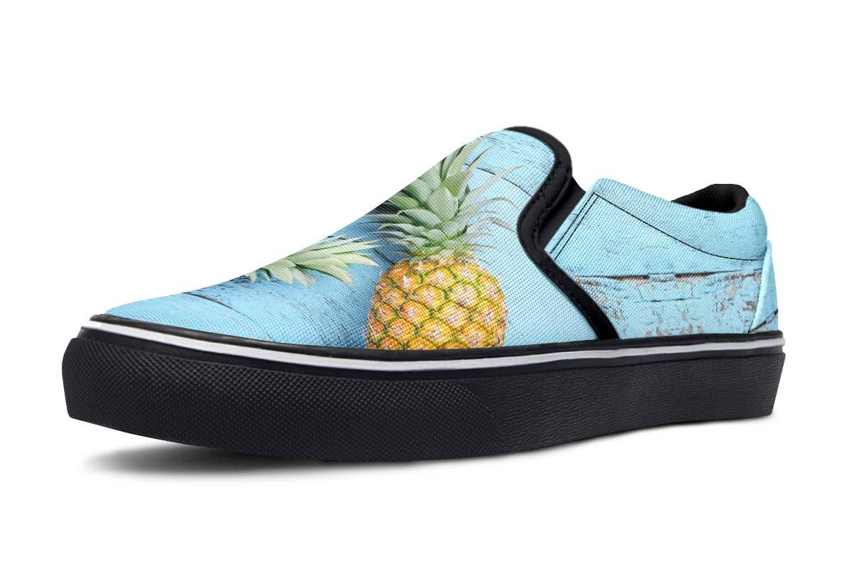 Pineapples Blue Wood