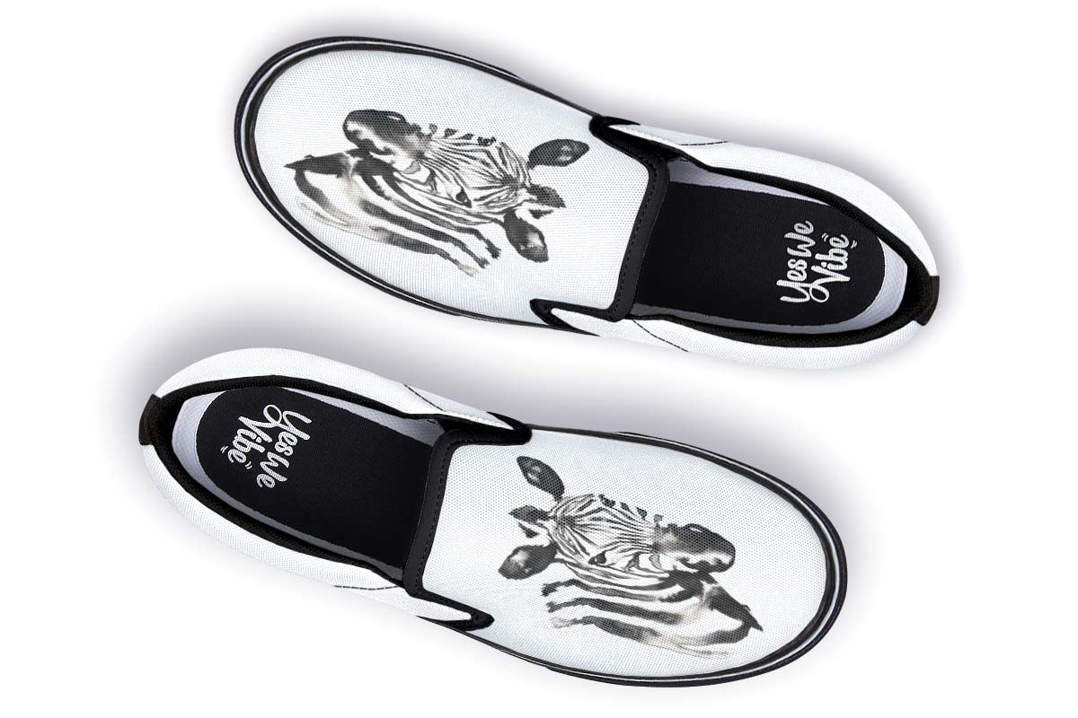 Watercolor Black Zebra