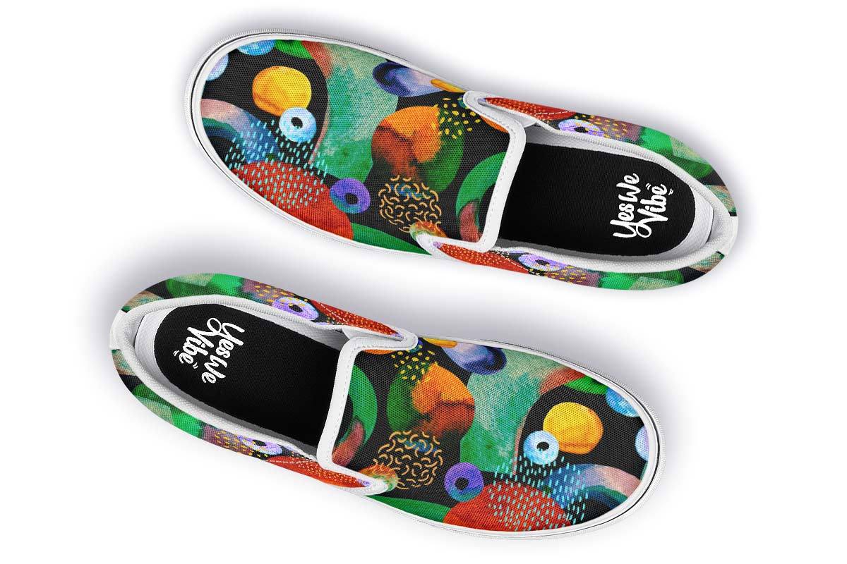 Watercolor Mixed Circles Blk