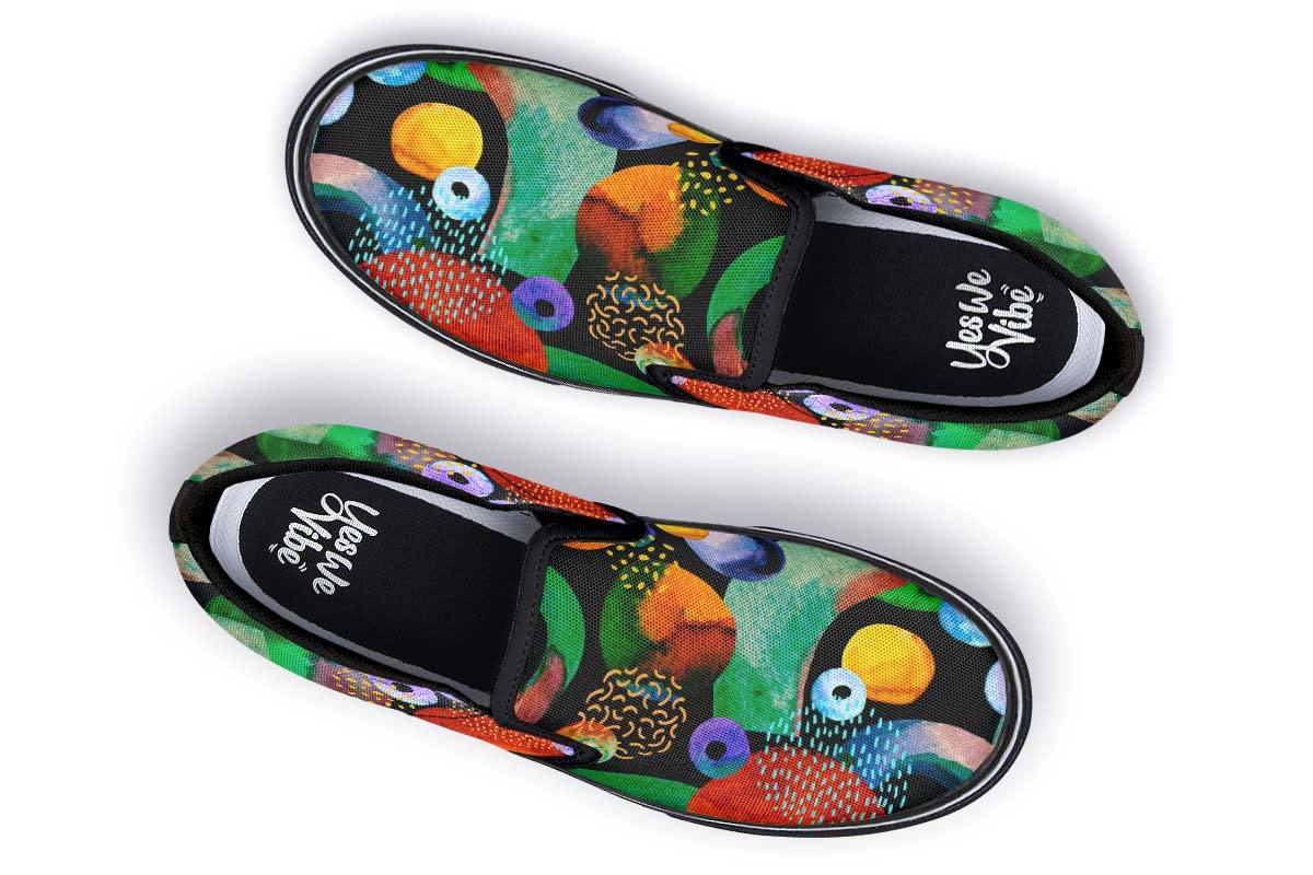 Watercolor Mixed Circles Blk