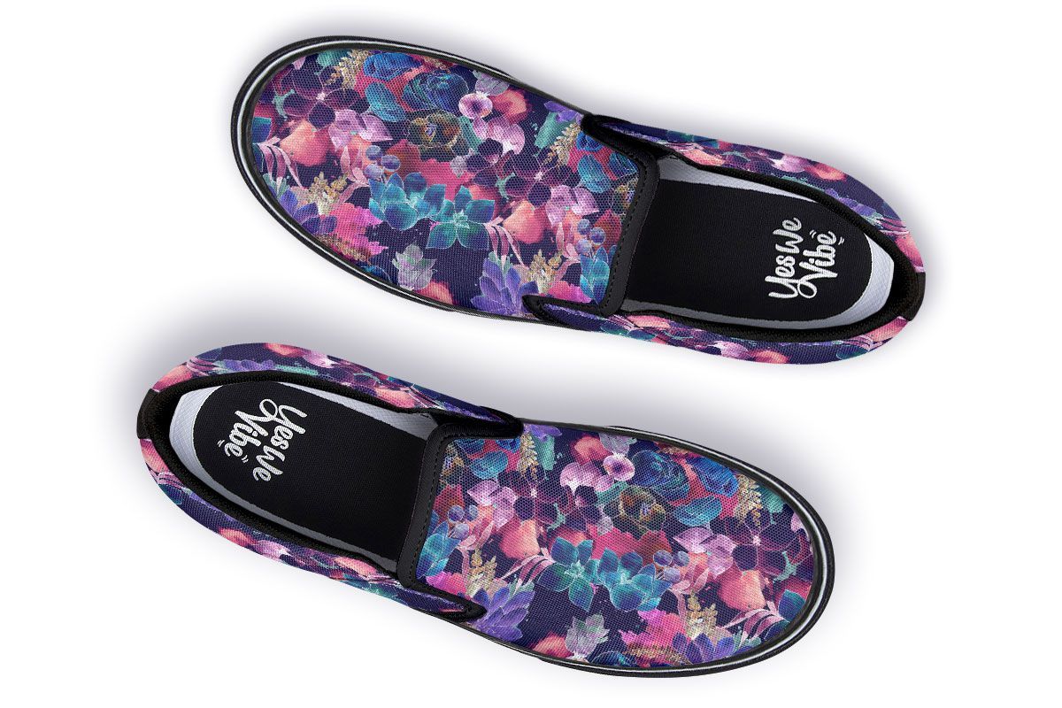 Dark Purple Watercolor Garden