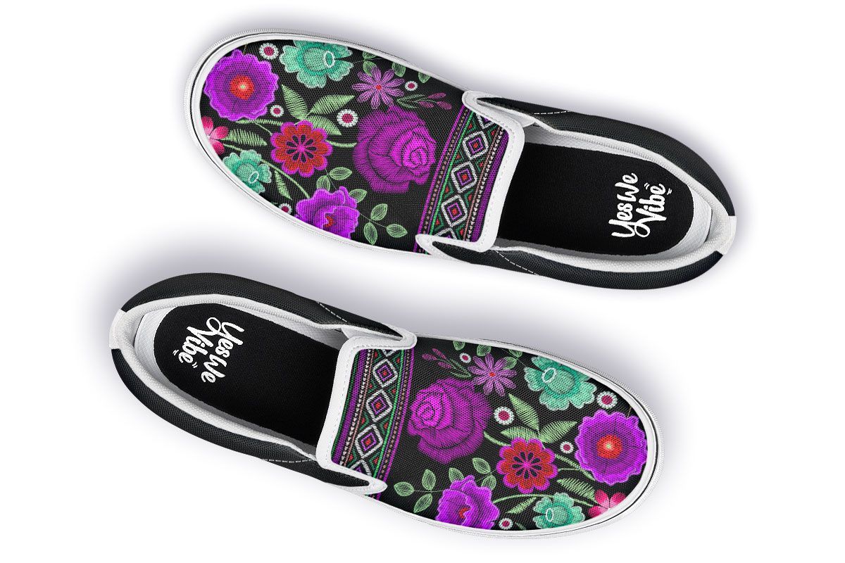 Purple Stitch Boho Flower