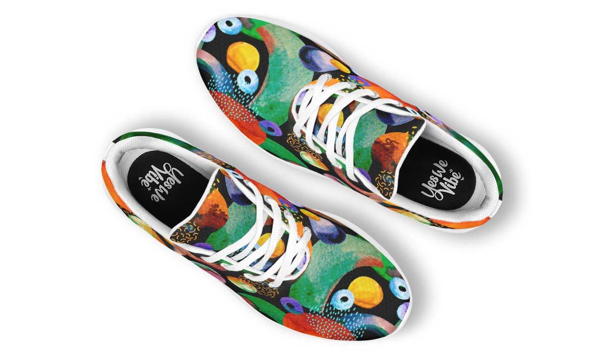 Watercolor Mixed Circles Blk