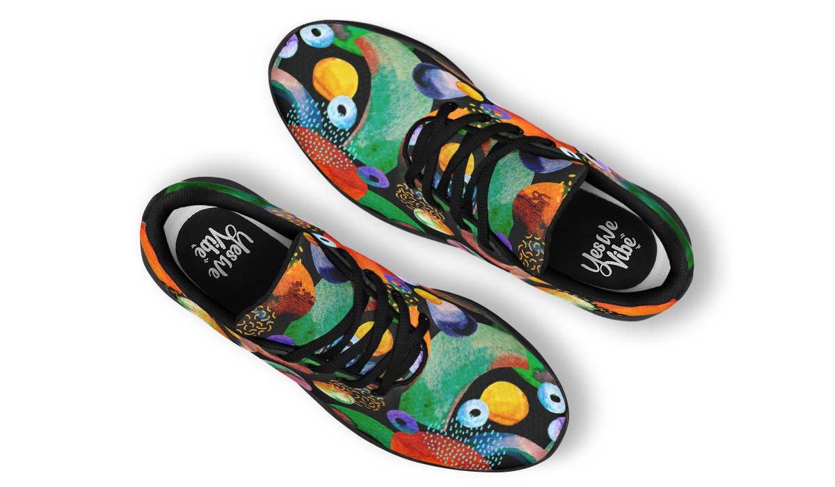 Watercolor Mixed Circles Blk