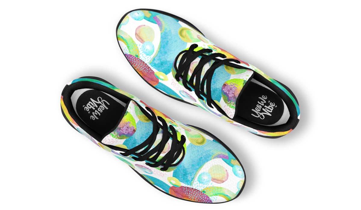 Watercolor Mixed Circles White