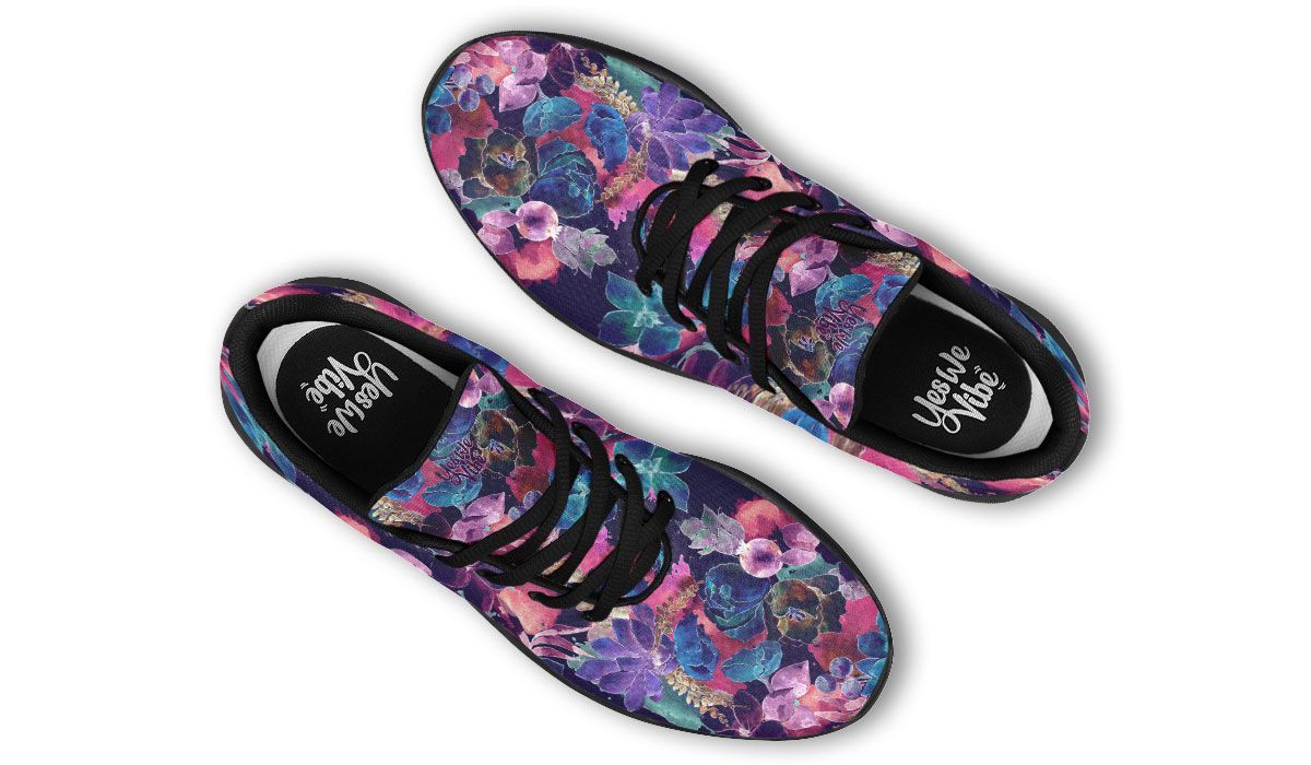 Dark Purple Watercolor Garden