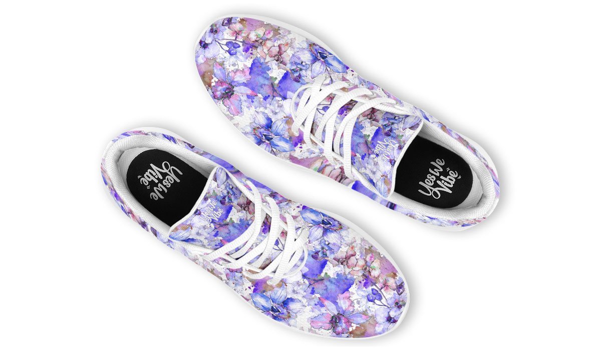 Watercolor Flowers Blue