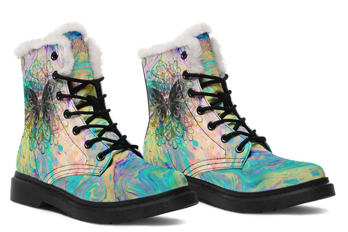 Watercolor Butterfly And Flower