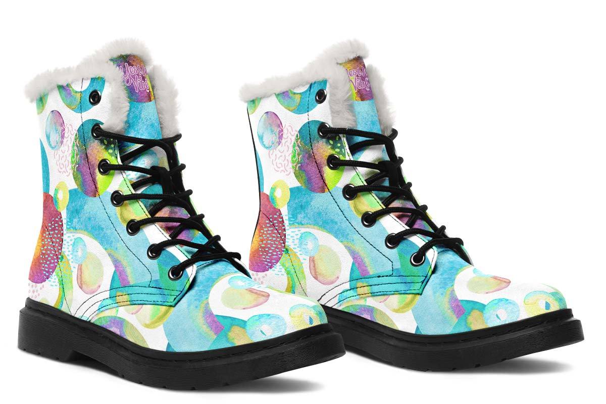 Watercolor Mixed Circles White