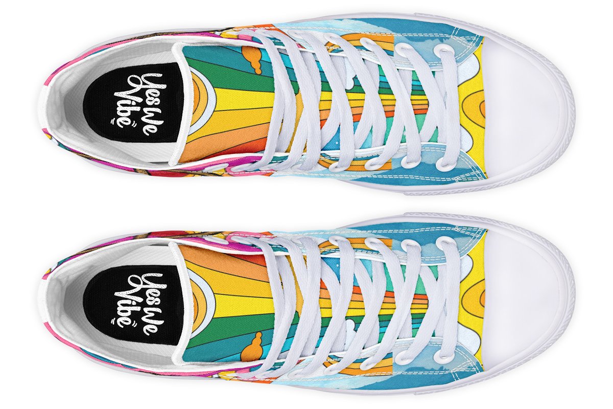 Funky Rainbow Peace Drawing