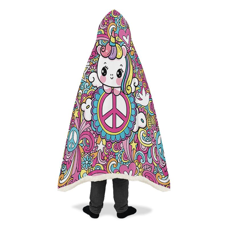 Cartoon Unicorn And Peace