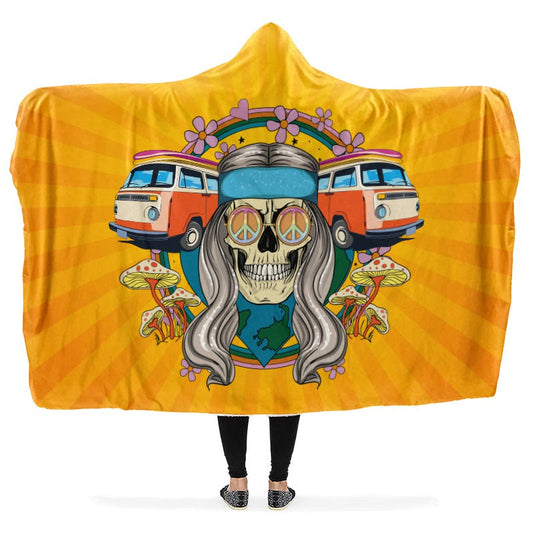 Hippie Skull Yellow Rays