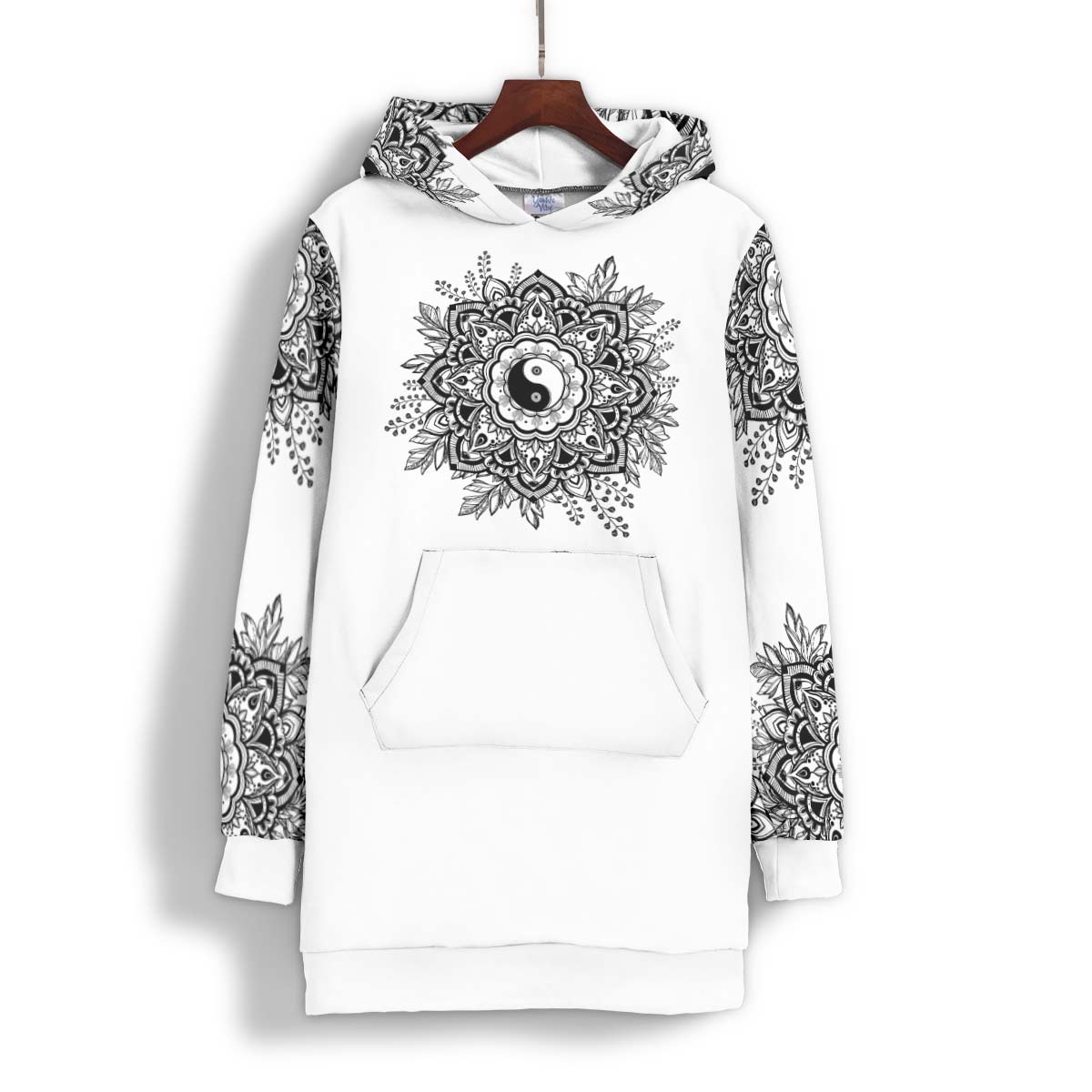 White Yin Yang Mandala