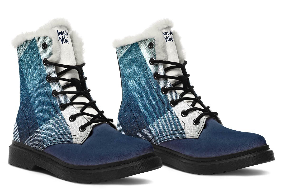 Plaid Color White Navy