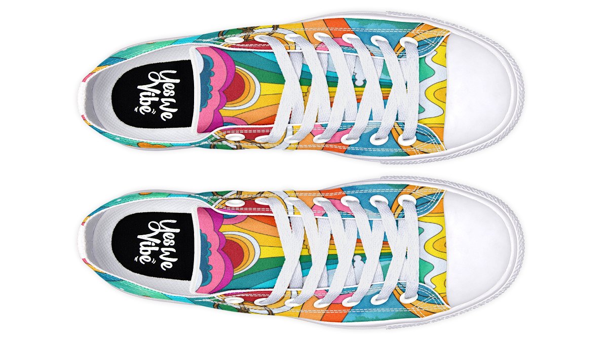 Funky Rainbow Peace Drawing