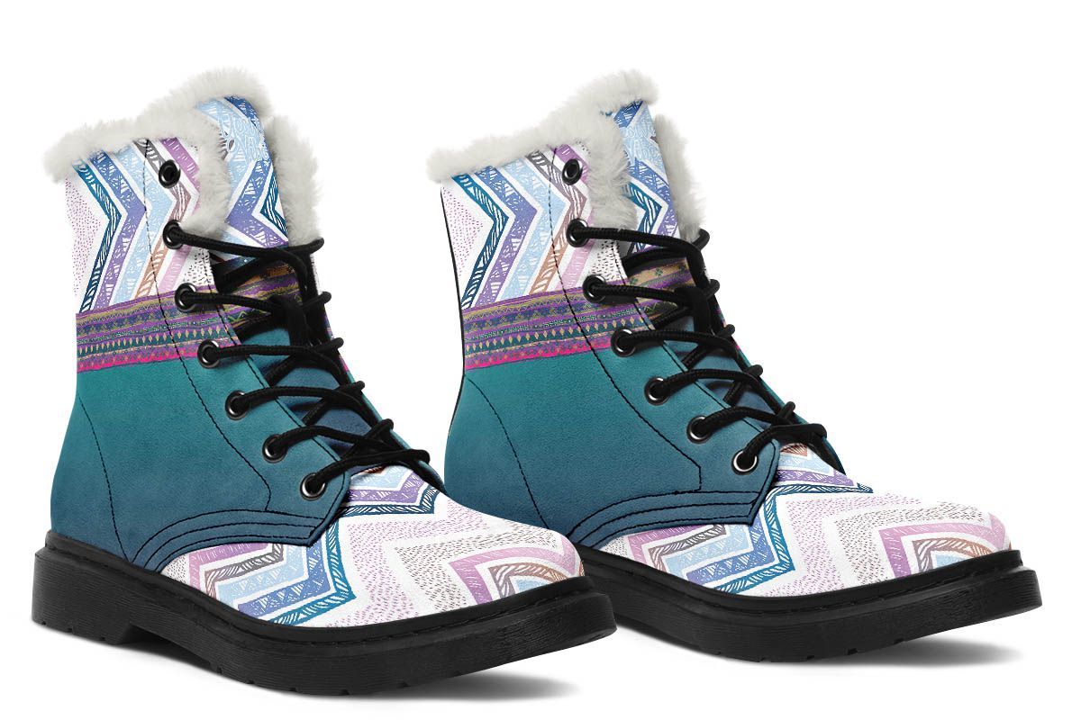 Boho Pattern White Navy