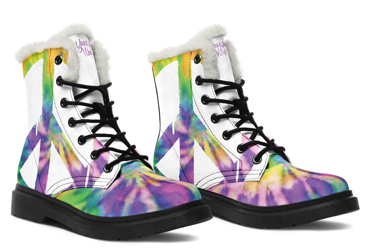 Peaceful Tie Dye White Purple