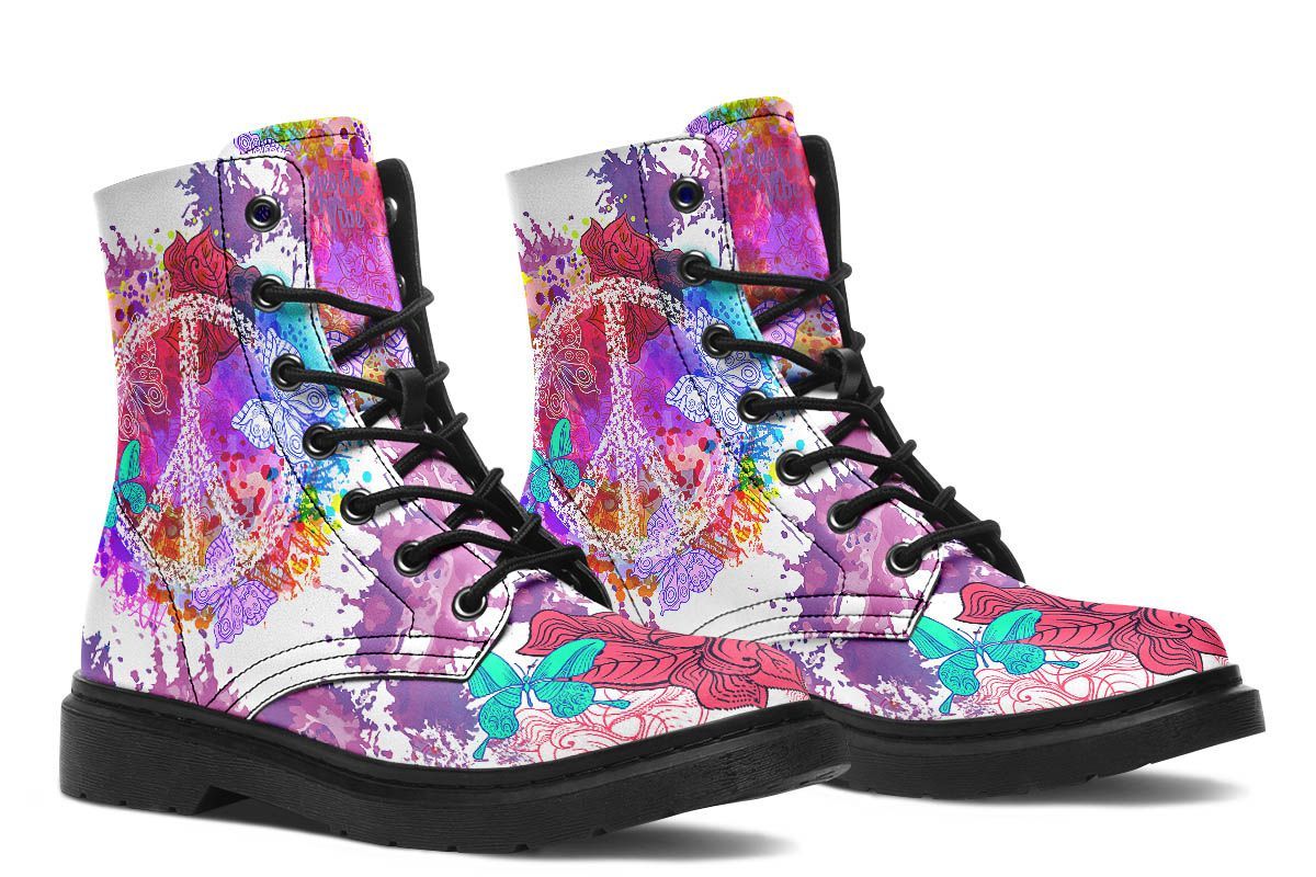 Colorful Peace And Butterflies