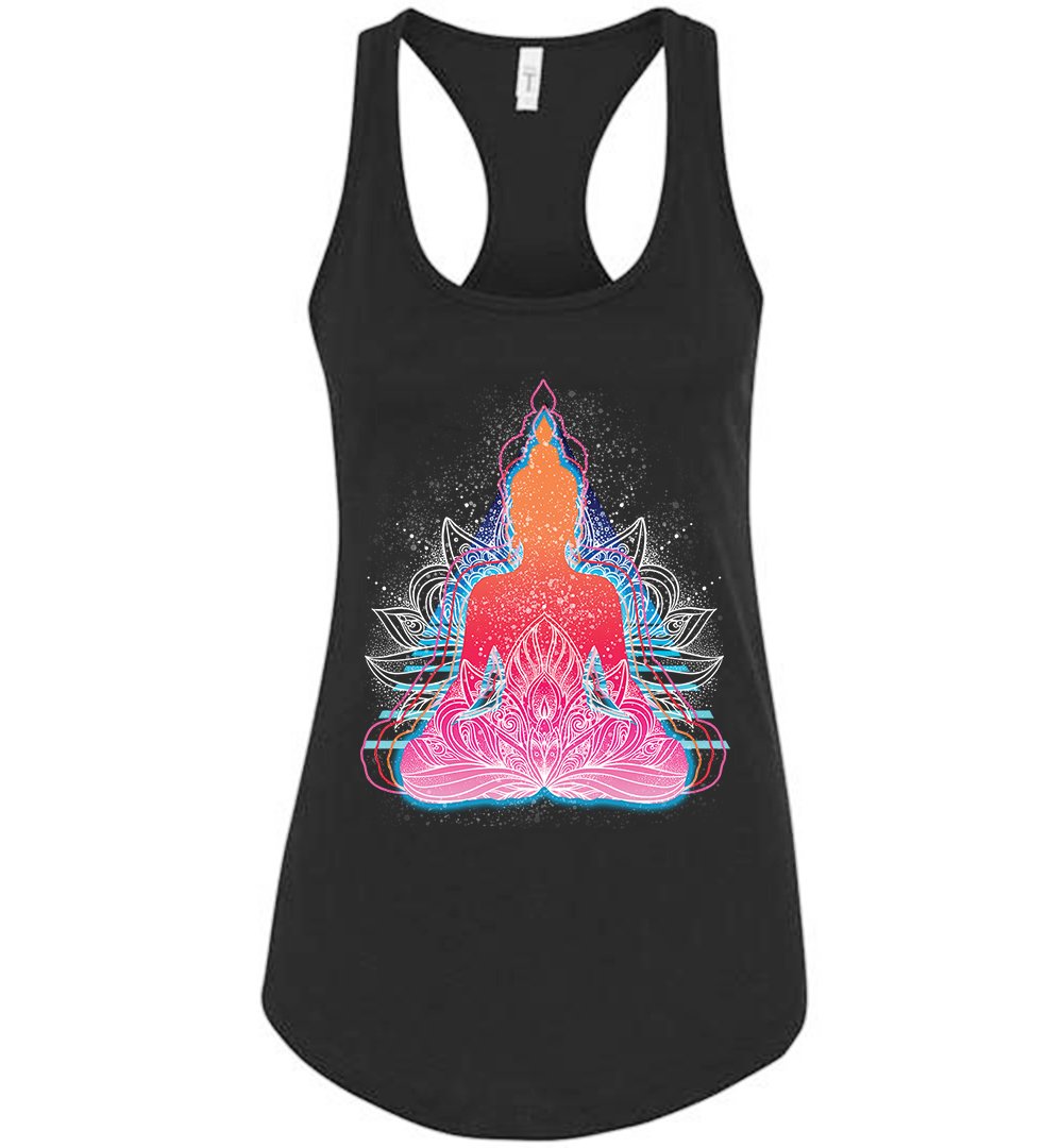 Colorful Lotus And Buddha