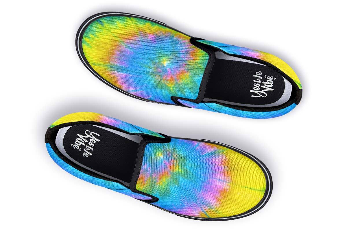 Yellow Blue Purple Tie Dye