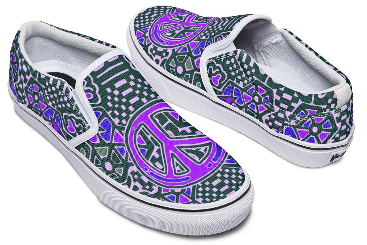 Peace Abstract Checkered Violet