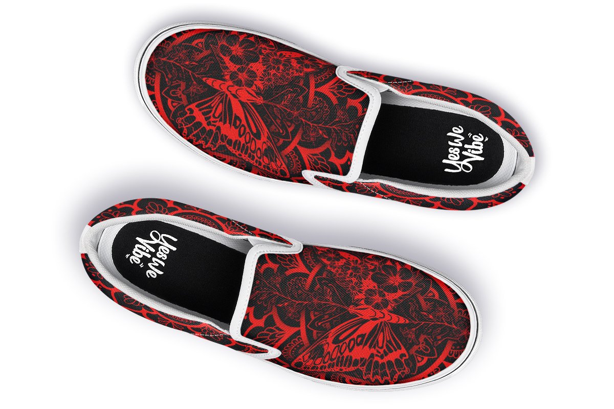 Red Floral Butterfly