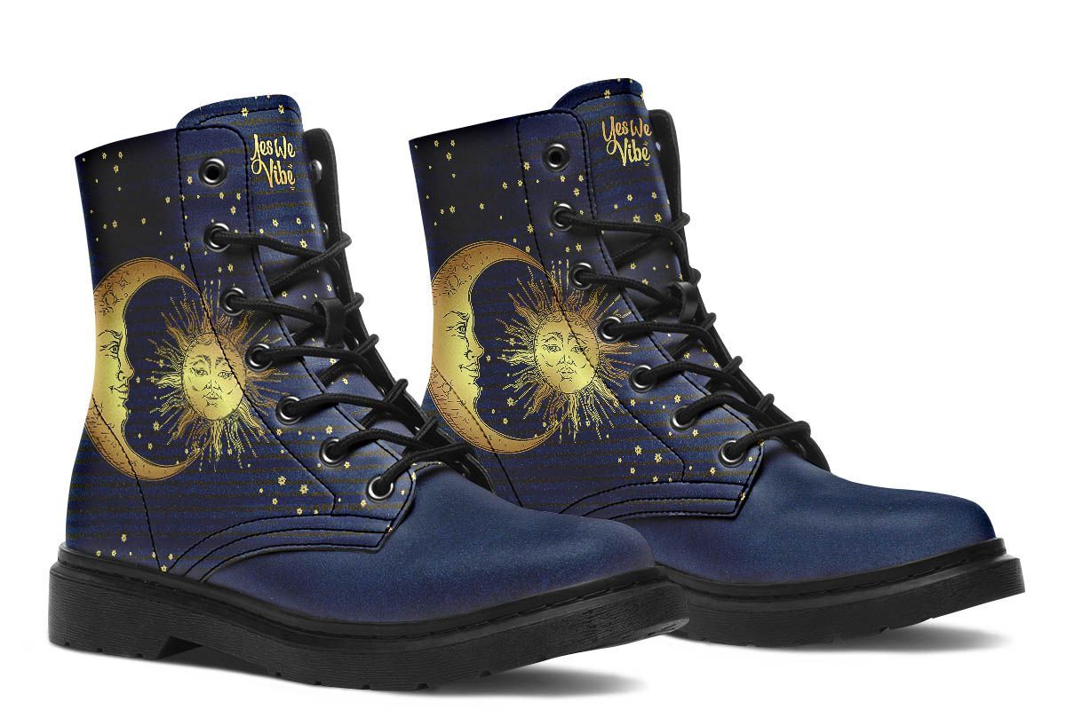 Sun And Moon Pattern Blue Orange