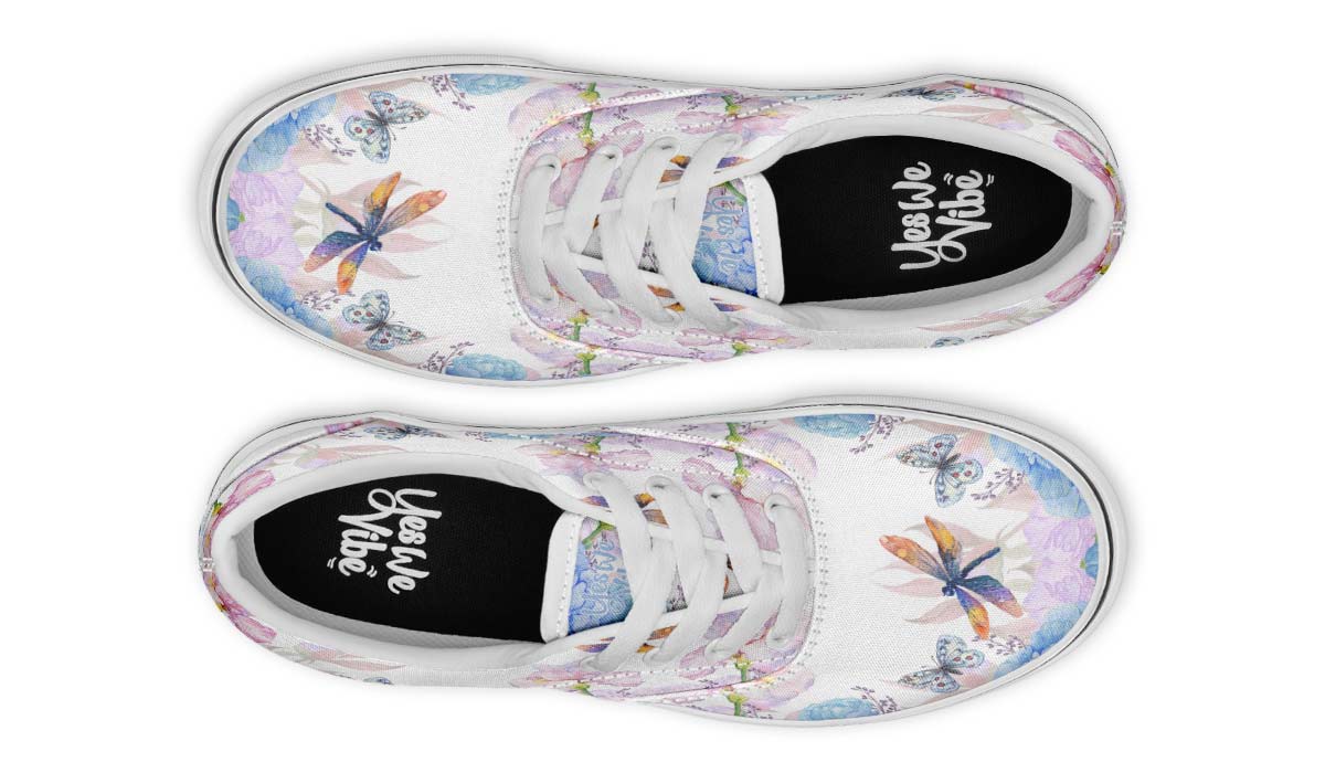 Flowers And Dragonfly