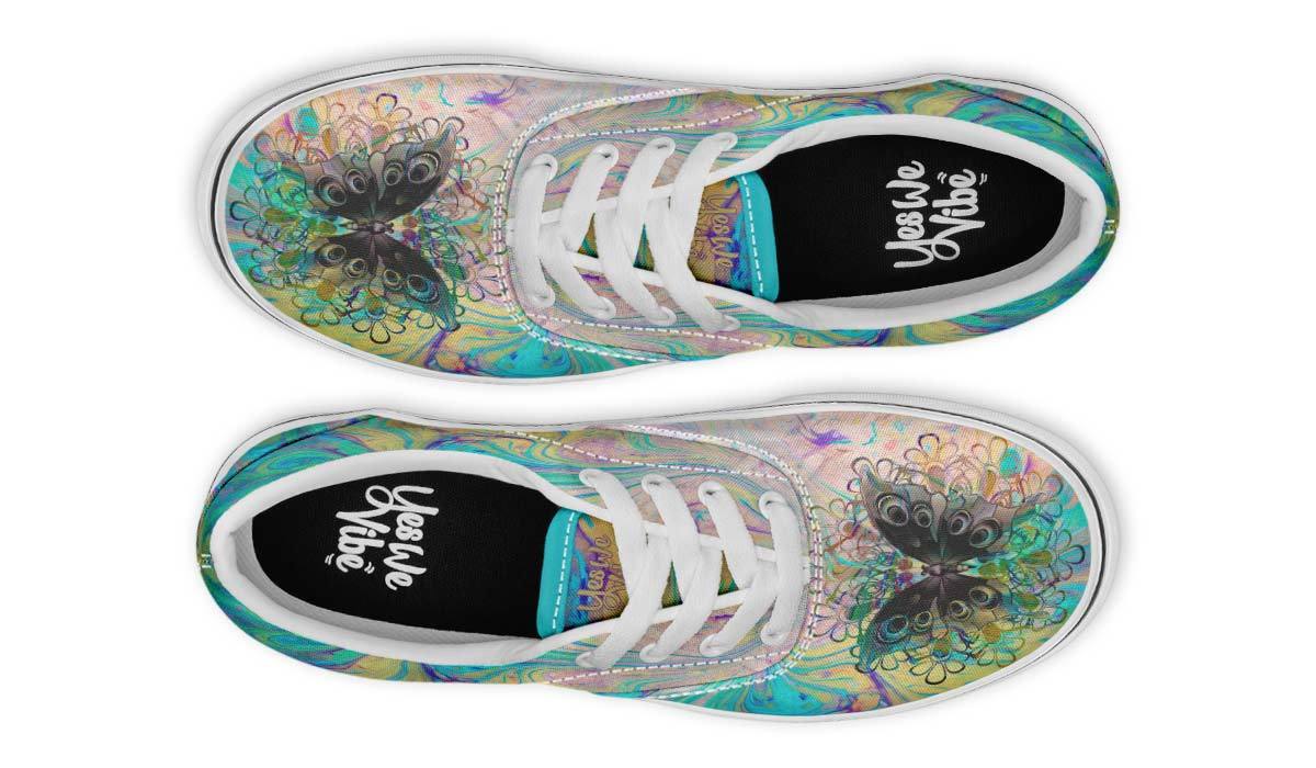 Watercolor Butterfly And Flower