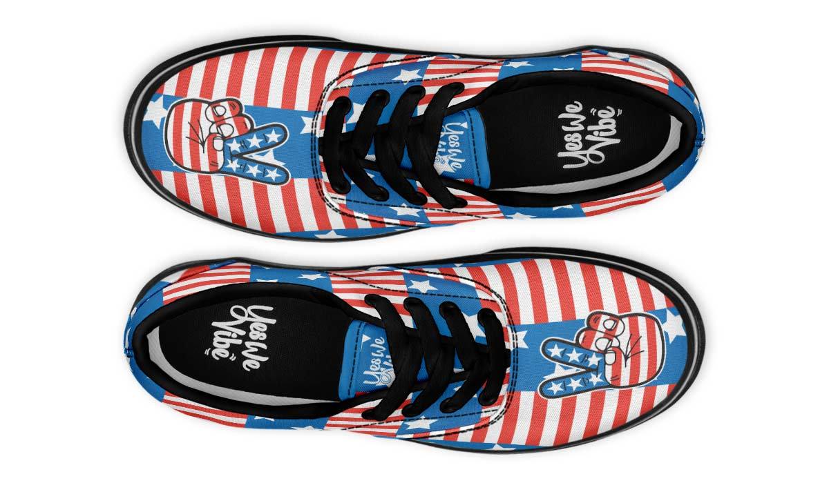 Peace Sign USA Flag