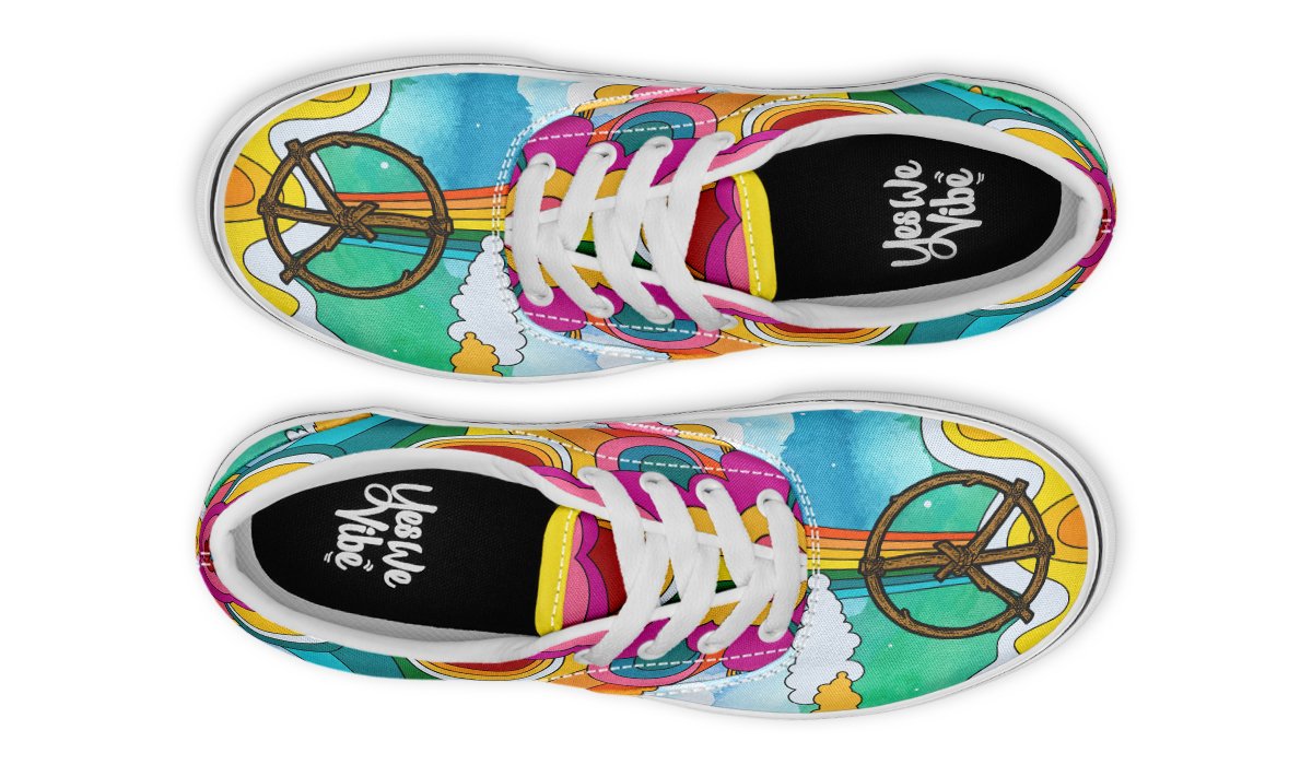 Funky Rainbow Peace Drawing