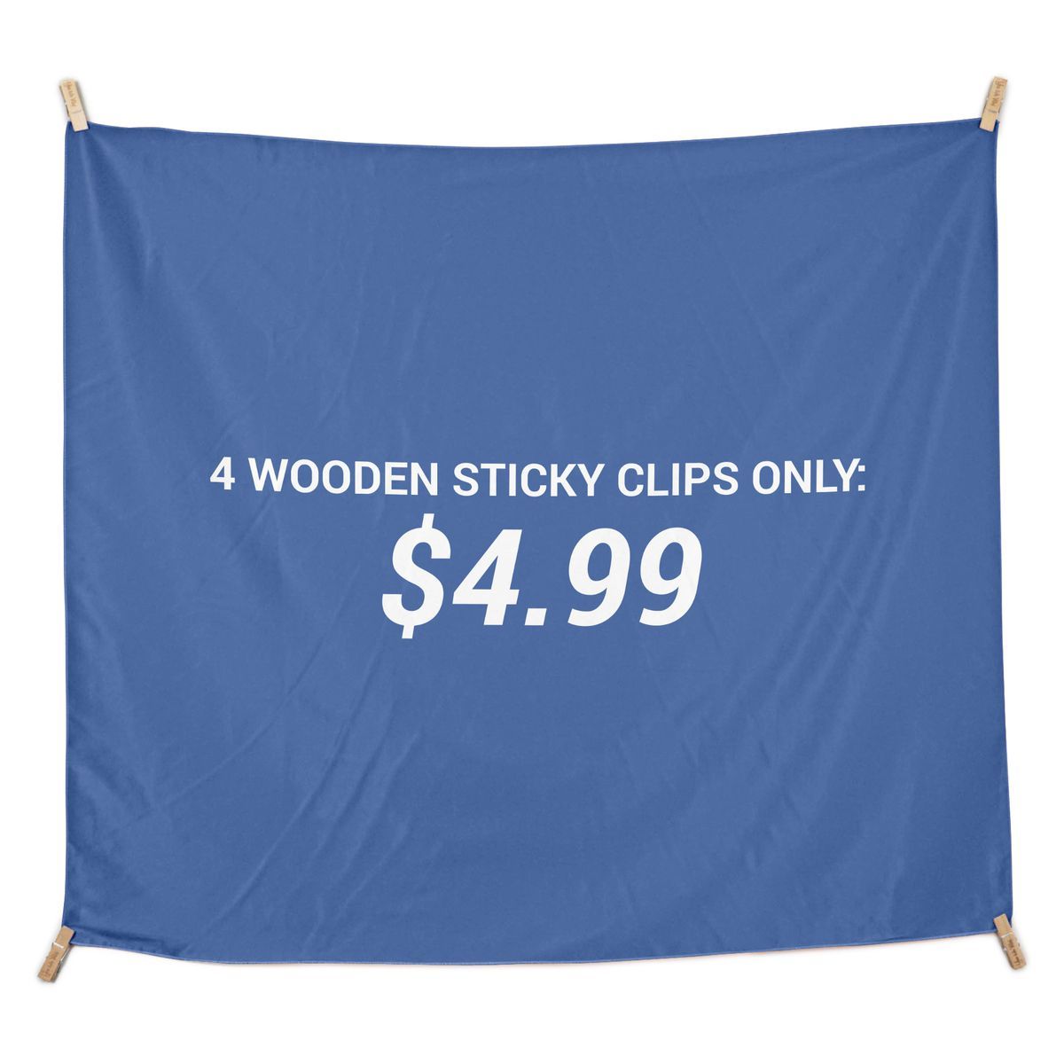 4 Pack - Wooden Sticky Clips