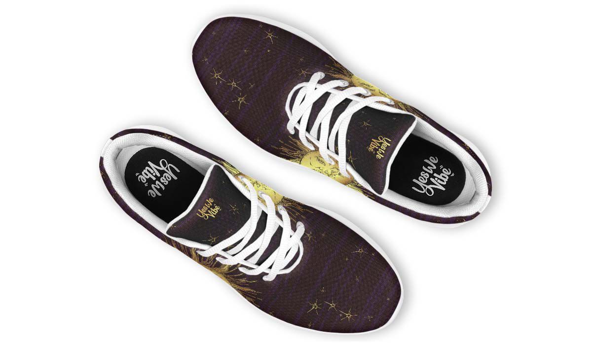 Sun And Moon Pattern Maroon