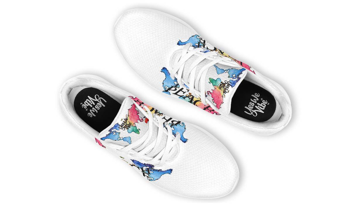 Teach Peace World Watercolor