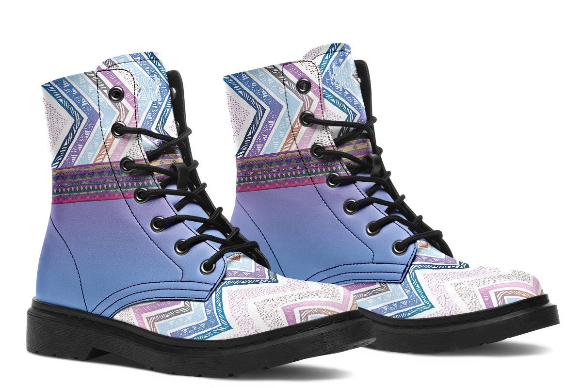 Boho Pattern White Blue