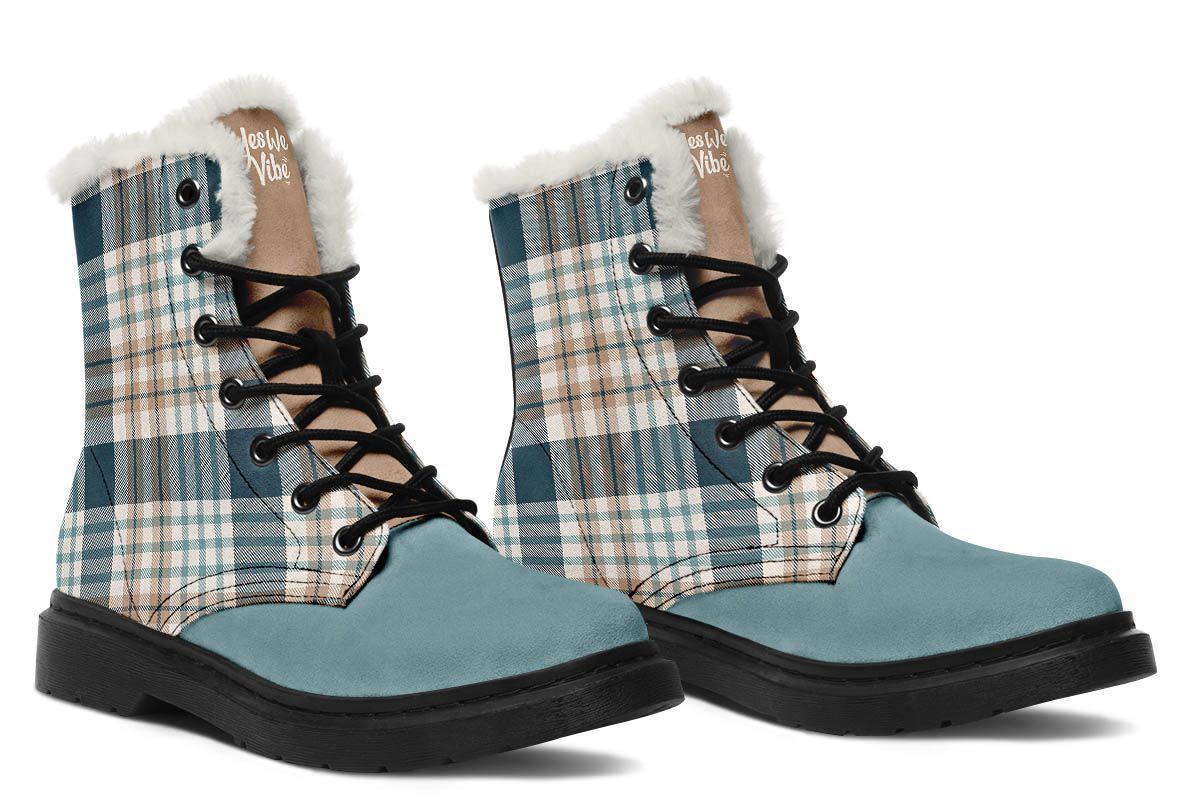 Plaid Color Brown Teal