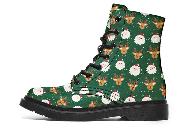Cute Santa Claus And Reindeer