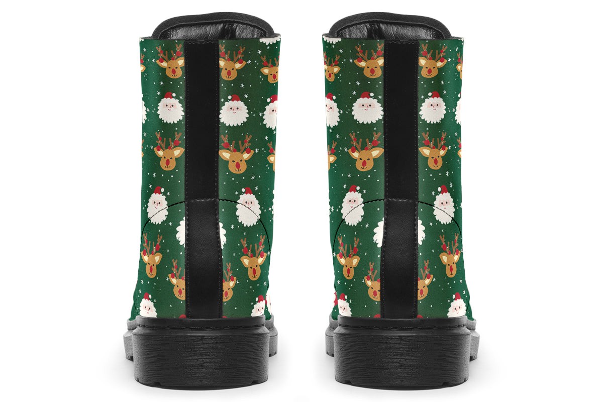 Cute Santa Claus And Reindeer